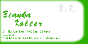 bianka kolter business card